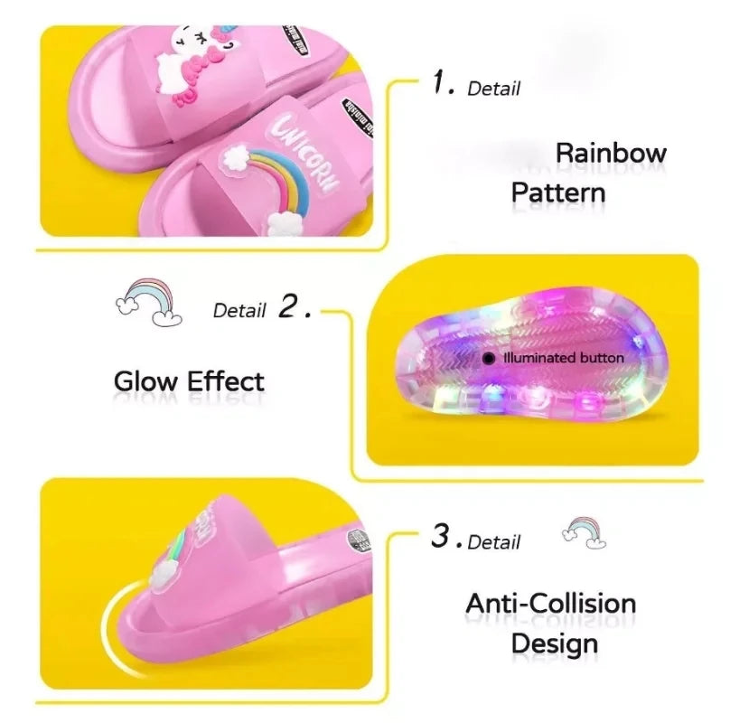 Boys Girls Unicorn Animals Prints Slippers