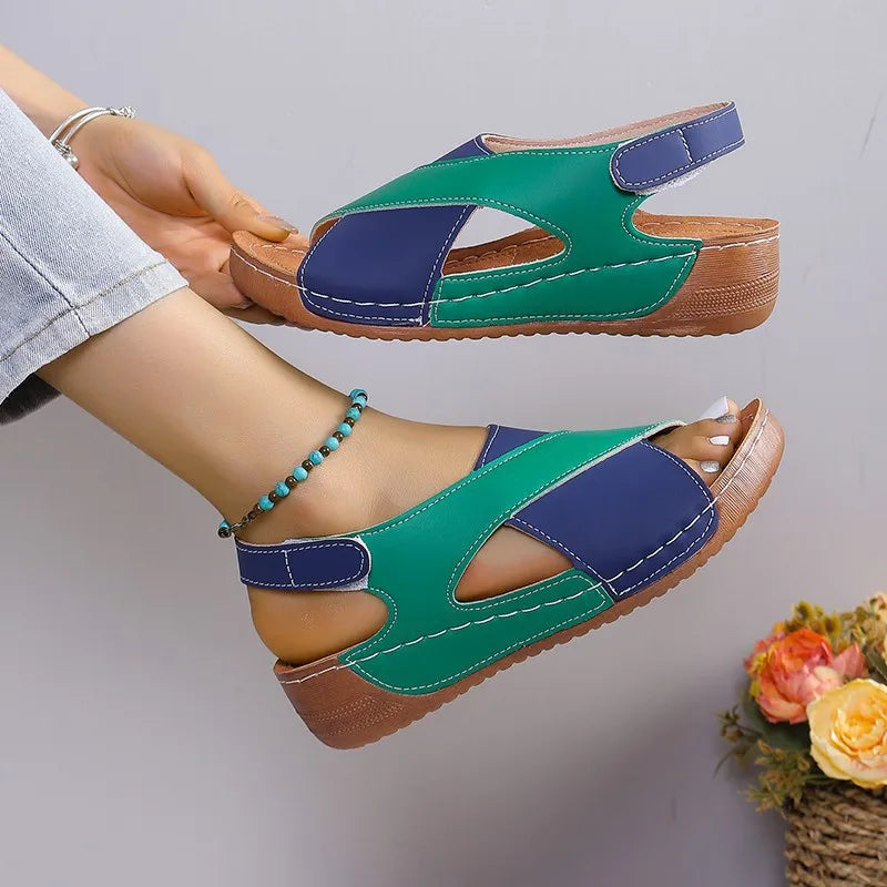 Brown Sandals - Fish Mouth Thick-soled